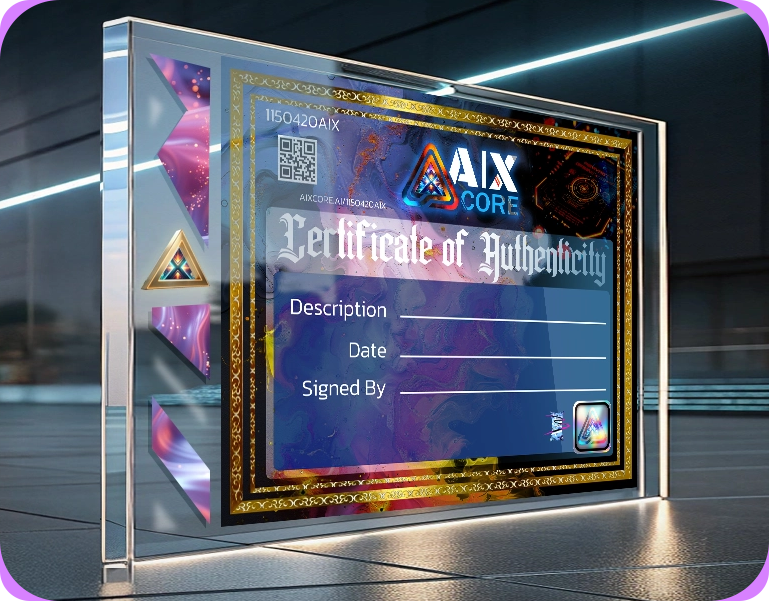 AIXCORE Certificate of Authenticity